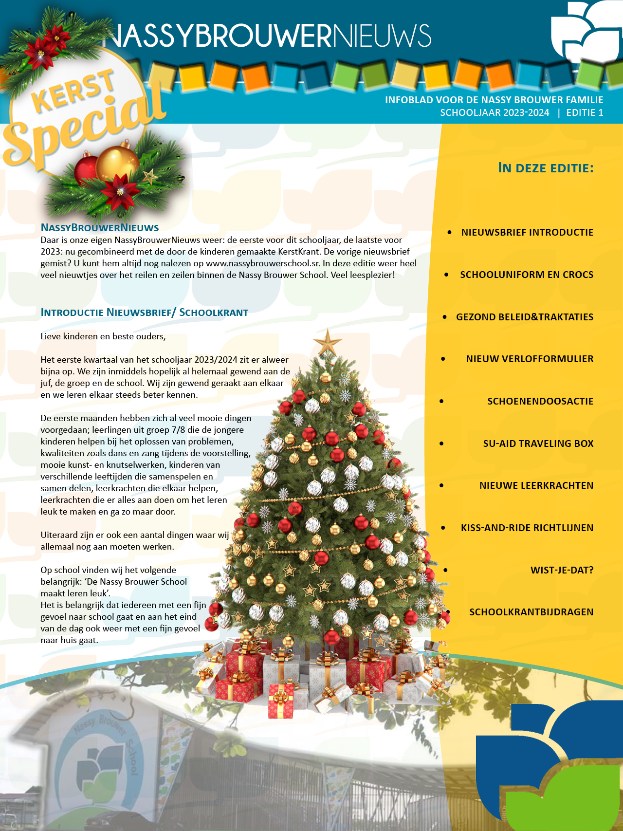 Nassy Brouwer School Nieuwsbrief: Kerstkrant 2023 p1 Coverv2